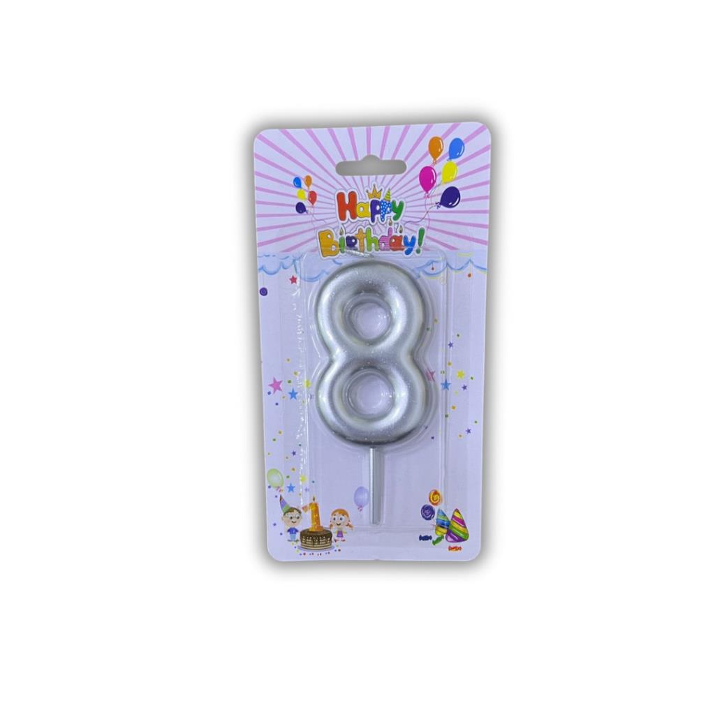 Silver Candle Number 8